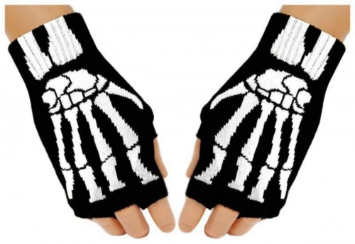 Fingerlose Skelett Handschuhe für Teens