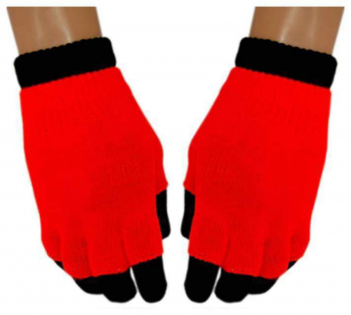 2 in 1 Gloves Dark Orange for Children