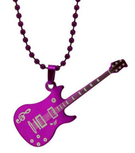 E-Gitarre Halskette Pink