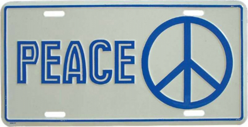 Blechschild Peace - 30cm x 15cm