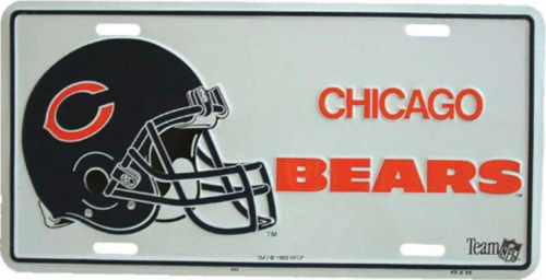 Tin Sign Chicago bears - 30cm x 15cm