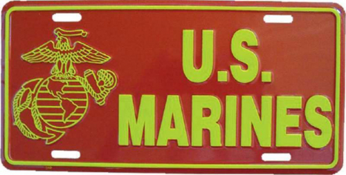 Tin Sign US Marines - 30cm x 15cm