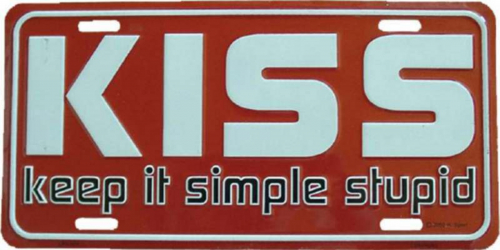 Blechschild Kiss - 30cm x 15cm