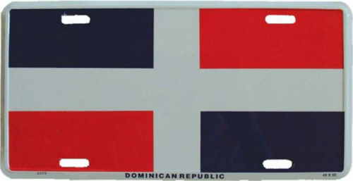 Blechschild Dominikanische Republik - 30cm x 15cm
