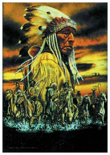 Posterfahne Indian Sitting Bull | 019