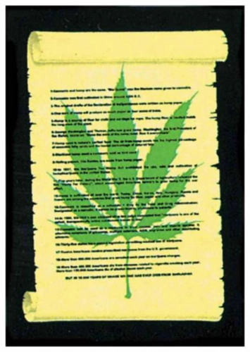 Posterfahne Cannabis on Perchment | 038