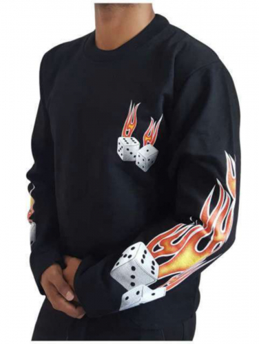 Sweatshirt Flammenwürfel