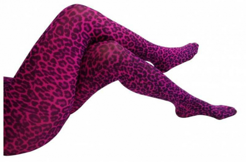 Pinke Leopard Strumpfhose Leopardenstrumpfhose Damenstrumpfhose 