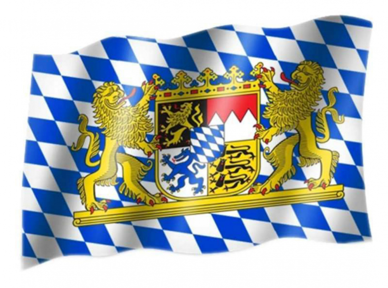 Deitert Bundesland-Flagge Bayern – 200x120 cm Bayern-Flagge mit Löwen-Wappen Bayern-Fahne mit Doppelsicherheitsnaht gesäumt Raute Hissflagge aus reißfestem Polyester 