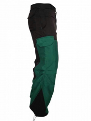 Coole Techno Hose in schwarz mit grünen Taschen