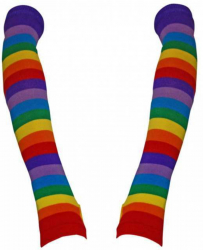 Armstulpen mit Regenbogen Streifen