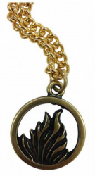 Feuer Symbol Halskette Goldfarben