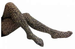 Strumpfhose mit Leoparden Design