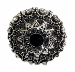 Antiker Ring Schwarz Silber