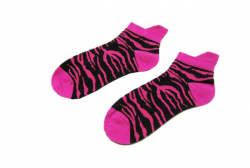 Sneakersocken - Zebramuster Pink