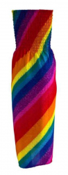 Regenbogen Bandeau Kleid