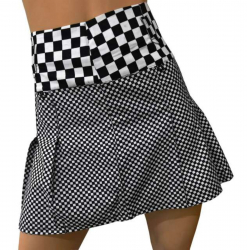 Chess Pattern Plaid Skirt