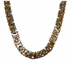 Byzantinische Halskette Gold Silber