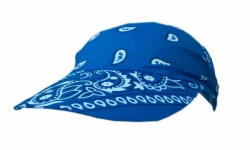 Blaues Paisley Muster auf Chemo Kopfbedeckung