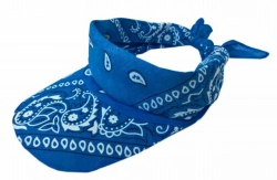 Blaues Paisley Muster auf Chemo Kopfbedeckung