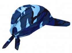Sonnenschirm Chemo Mütze in Camouflage Blau