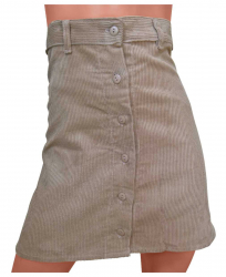 Mini Corduroy Skirt Beige