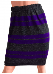 Women Knitted Skirt Purple