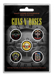 Button Set - Guns N Roses Bullet Logo