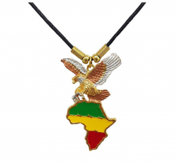 Halskette Adler & Afrika Anhänger
