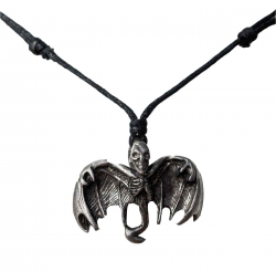 Necklace with skeleton pendant