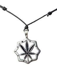 Necklace with hemp pendant