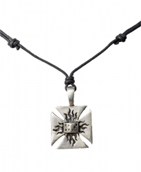 Necklace Dice on Ironcross pendant