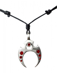 Necklace Horse Shoe Symbol with Red Stones