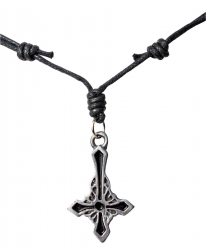 Necklace with upside down cross