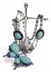 Pendant Turquoise Silver - Butterfly