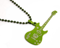 Gitarre Anhänger Rock Grün