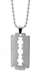 Necklace with Razor Blade Pendant