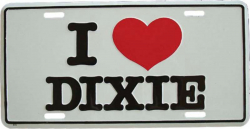 Blechschild I love Dixie - 30cm x 15cm