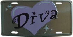 Tin Sign Diva - 30cm x 15cm