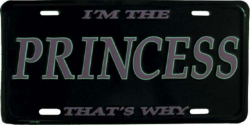 Tin Sign Princess - 30cm x 15cm