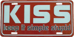 Tin Sign Kiss - 30cm x 15cm