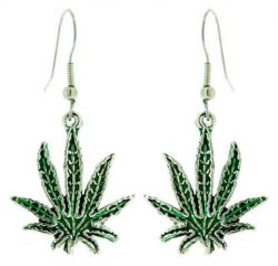 Cannabis Drop Earrings