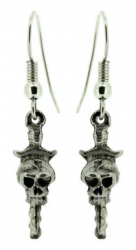 Skull Key Earrings