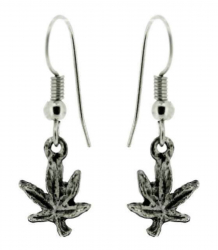 Cannabis Leaf Drop Earrings