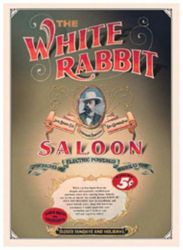 White Rabbit Postkarte