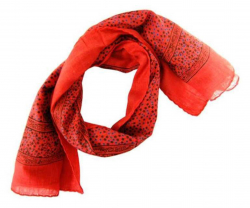 Printed Scarf Red Retro Look