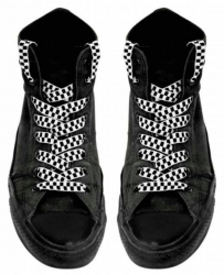 Shoe laces White Chess Pattern