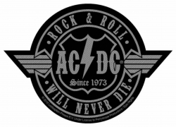 AC/DC Rock N Roll Will Never Die Out Cut-Out Aufnäher | 2835