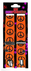 Suspender braces orange & peace pattern